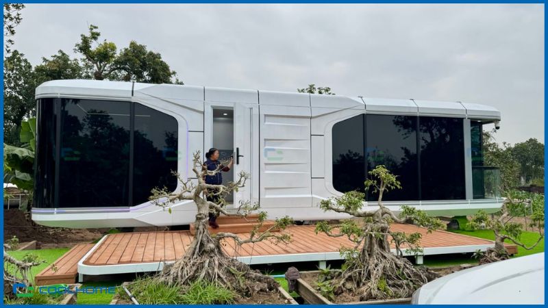Nhà phi thuyền lắp ghép 29.7m2 diện tích phù hợp với mọi không gian