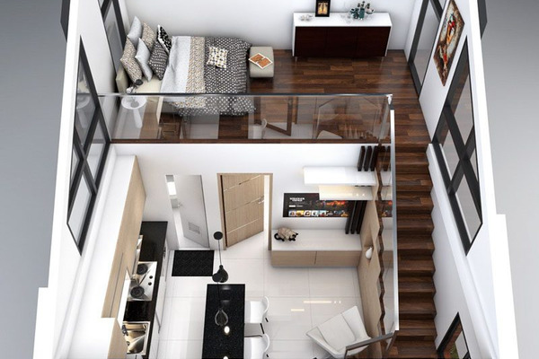 Không gian sống nhỏ xinh, tiện nghi và đầy đủ chức năng trong căn nhà 30m2 1 tầng.