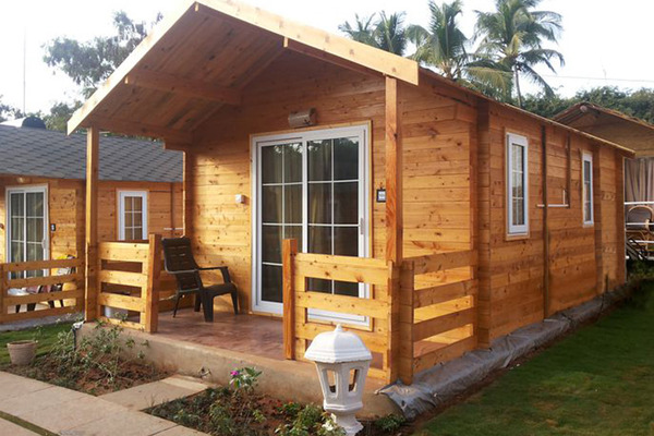 Mẫu nhà Bungalow được chế tạo với vật liệu chính là gỗ