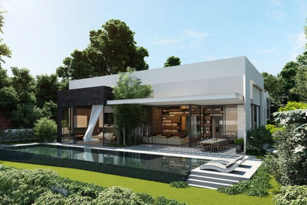 Mẫu nhà nghỉ dưỡng 1 tầng hiện đại