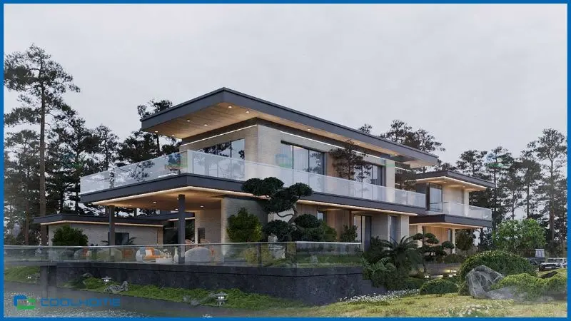 Thiết kế biệt thự giúp kết nối hài hòa giữa không gian trong nhà và khu vườn