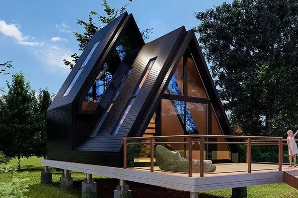 Nhà lắp ghép hình tam giác độc đáo, ấn tượng