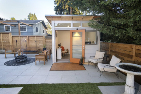 Nhà lắp ghép 50m2 có thể tận dụng làm quán cà phê nhỏ
