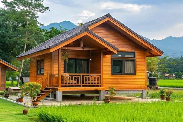Mẫu nhà 60m2 lắp ghép với thiết kế đơn giản nhưng đầy đủ tiện nghi