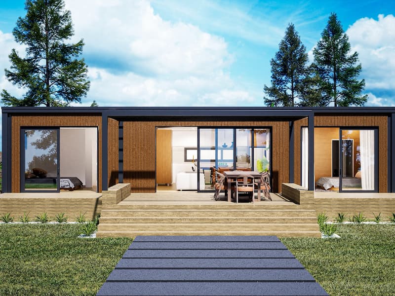 Mẫu nhà lắp ghép 100m2 đã hoàn thiện