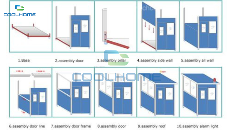 Nhà lắp ghép được ứng dụng làm bốt bảo vệ được ưa chuộng vì thiết kế đơn giản, chi phí thấp