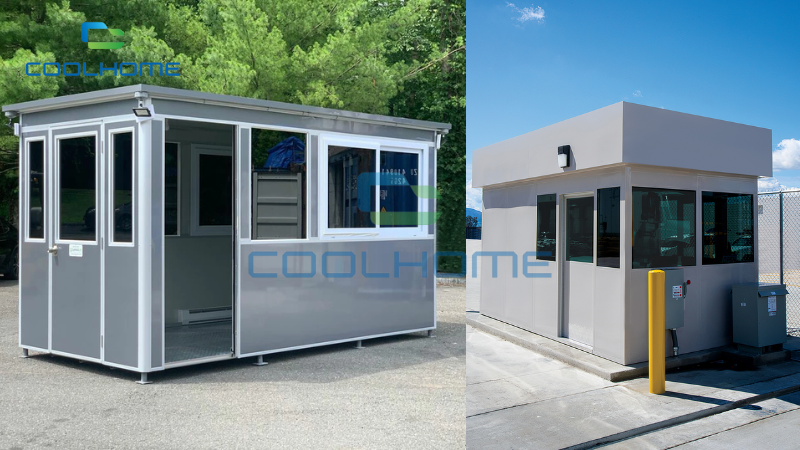 Security Booth là cấu trúc lắp ghép được thiết kế để cung cấp không gian cho nhân viên bảo vệ, thường được trang bị các tính năng như cửa sổ quan sát, hệ thống thông gió và có thể được tùy chỉnh để đáp ứng các yêu cầu cụ thể