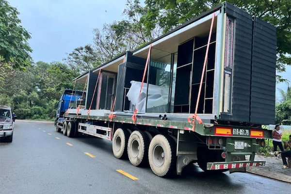 Nhà lắp ghép 100m2 dễ dàng tháo dỡ, vận chuyển linh hoạt