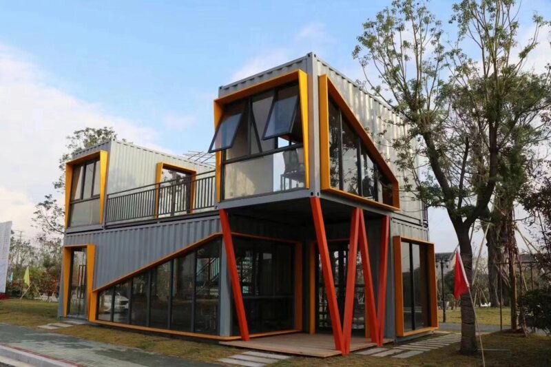 Nhà container lắp ghép 2 tầng mang đến sự độc đáo cho không gian sống