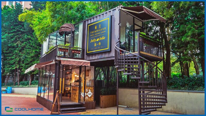 Quán cà phê lắp ghép bằng container 