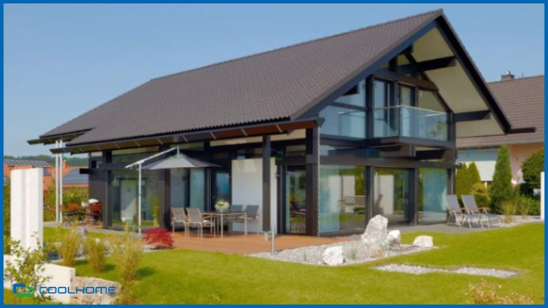 Nhà tiền chế mái thái 2 tầng rộng rãi