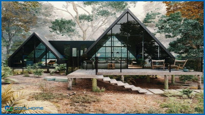 Mẫu nhà tiền chế homestay phong cách Scandinavian độc đáo