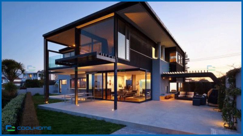 Mẫu nhà thép tiền chế 2 tầng kiểu biệt thự