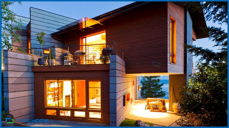 Nhà tiền chế 2 tầng với ban công thoáng mát