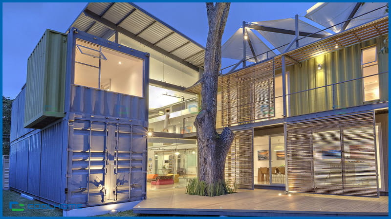 Mẫu nhà container 2 tầng phù hợp kinh doanh homestay