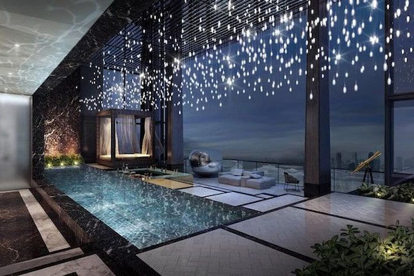 Hồ bơi vô cực riêng tư trên sân thượng penthouse