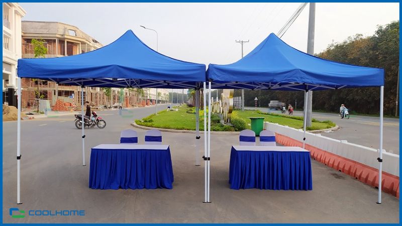 Khung bạt chắc chắn đảm bảo an toàn trong điều kiện gió lớn