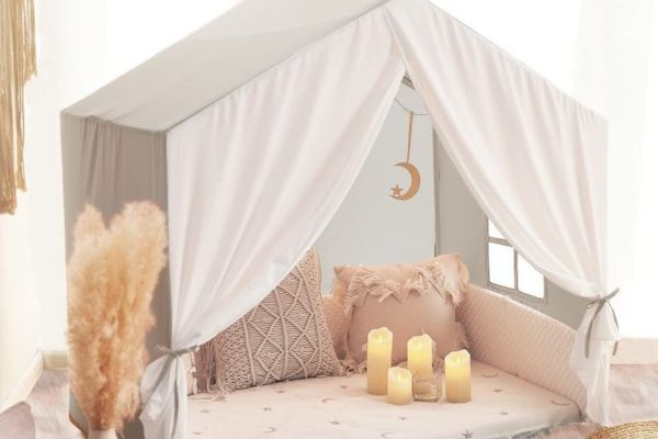 Biến không gian trong nhà thành khu cắm trại ấm áp và đầy sáng tạo