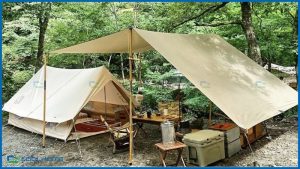 Kích thước lớn nhưng lều có thể gấp gọn và mang theo dễ dàng mà không chiếm quá nhiều diện tích