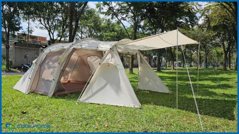 Lều có khả năng chống nước tuyệt vời giúp bạn an tâm ngay cả khi thời tiết thay đổi