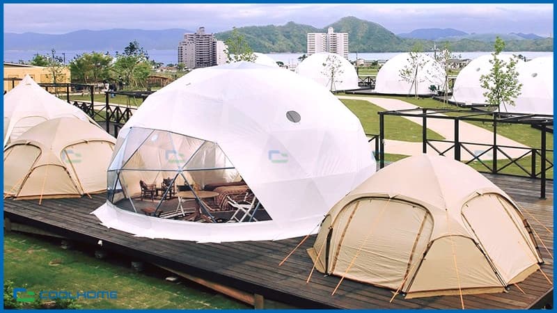 Mỗi mẫu lều là sự kết hợp hài hòa giữa công năng sử dụng và yếu tố nghệ thuật