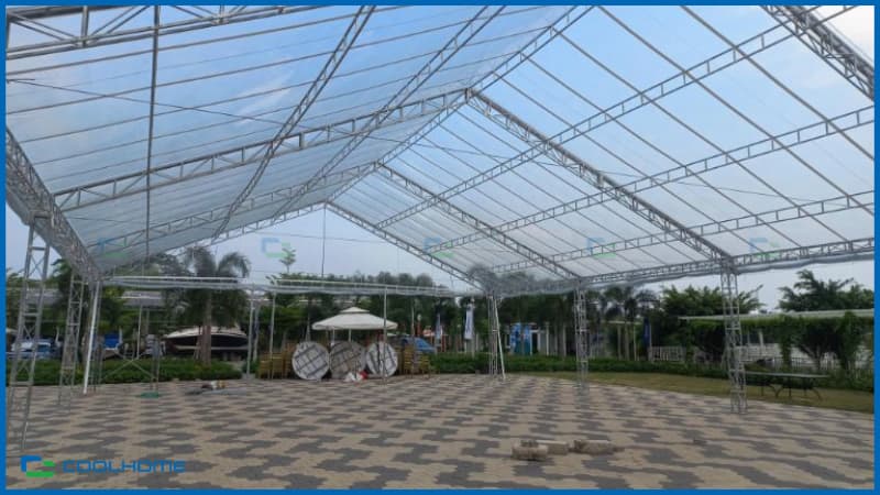 Nhà lều trụ tròn khung lắp ghép