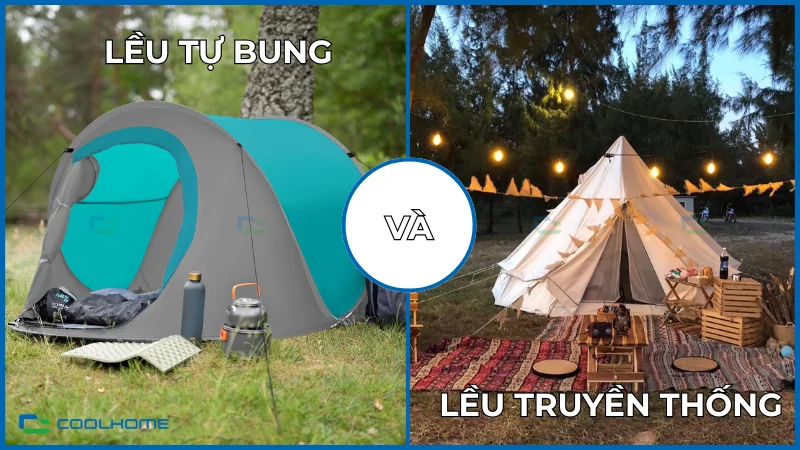 So sánh lều cắm trại tự bung và lều truyền thống – hai lựa chọn phổ biến cho những chuyến dã ngoại