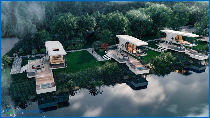 Cảnh quan đẹp sẽ nâng tầm giá trị khai thác nhà phi thuyền về lâu dài