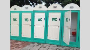 Cột là bộ phận chịu lực và liên kết các thành phần vách - mái - sàn trong nhà vệ sinh di động