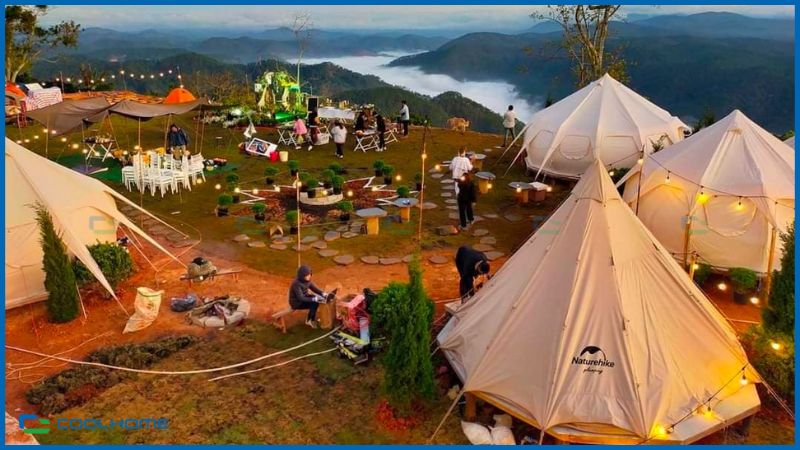 Mô hình glamping tại Đà Lạt chi tiết
