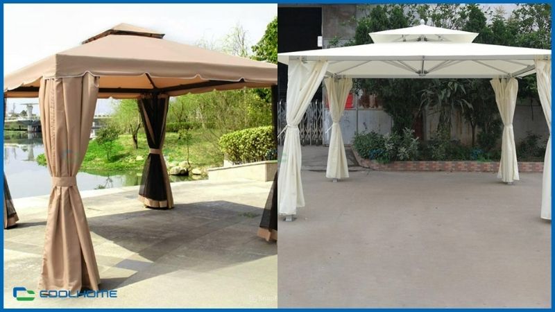 So sánh giữa nhà lều bạt mái 2 tầng với nhà lều bạt 1 tầng