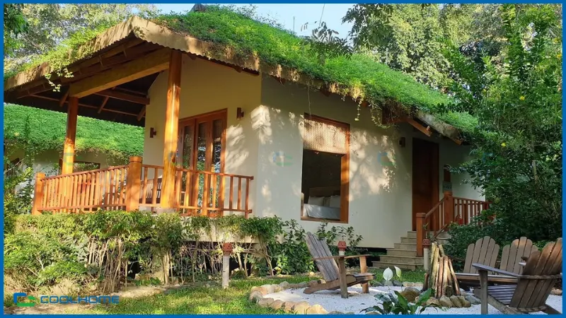 Kiểu nhà bungalow thường được xây dựng để tạo cảm giác nghỉ dưỡng thư giãn tối đa