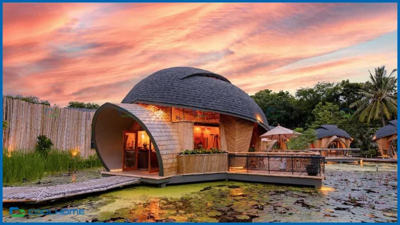 Không gian bungalow kết hợp hài hòa giữa kiến trúc và thiên nhiên xung quanh