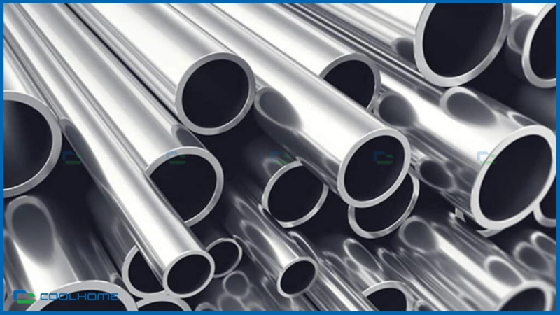 Cột nhôm được xử lý bề mặt kỹ lưỡng giúp giữ màu sắc đẹp bền theo thời gian