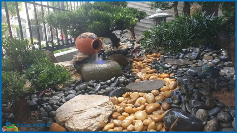Đá cuội tự nhiên mang lại vẻ đẹp hoài cổ và cuốn hút cho bất kỳ công trình nào