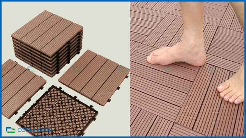 Sàn WPC giúp tạo lối đi nhẹ nhàng, dễ thi công