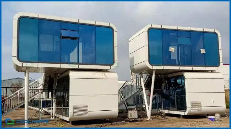 Nhà phi thuyền 3 phòng ngủ mang đến không gian sống hiện đại tiện nghi