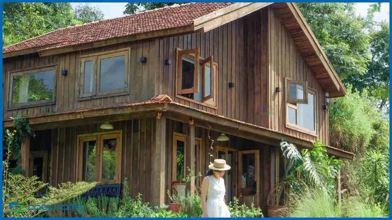 Nhà gỗ mang lại không gian sống ấm cúng gần gũi thiên nhiên và có tính thẩm mỹ cao