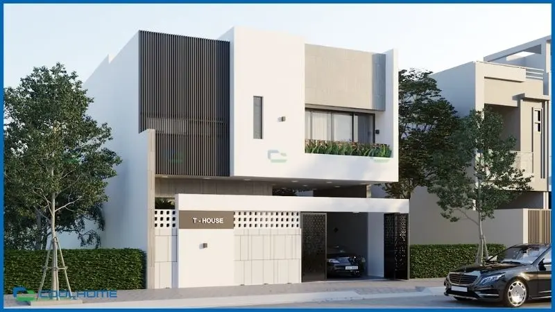 Mặt tiền rộng giúp kiến trúc sư dễ dàng tạo điểm nhấn cho tổng thể công trình